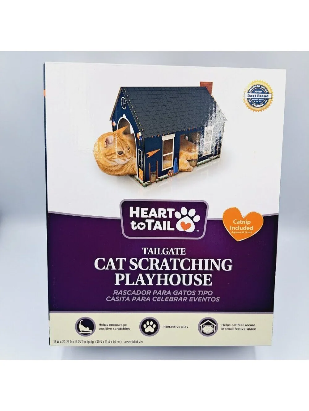 Tailgate Cat or Small Pet House with Cardboard Scratching Boards